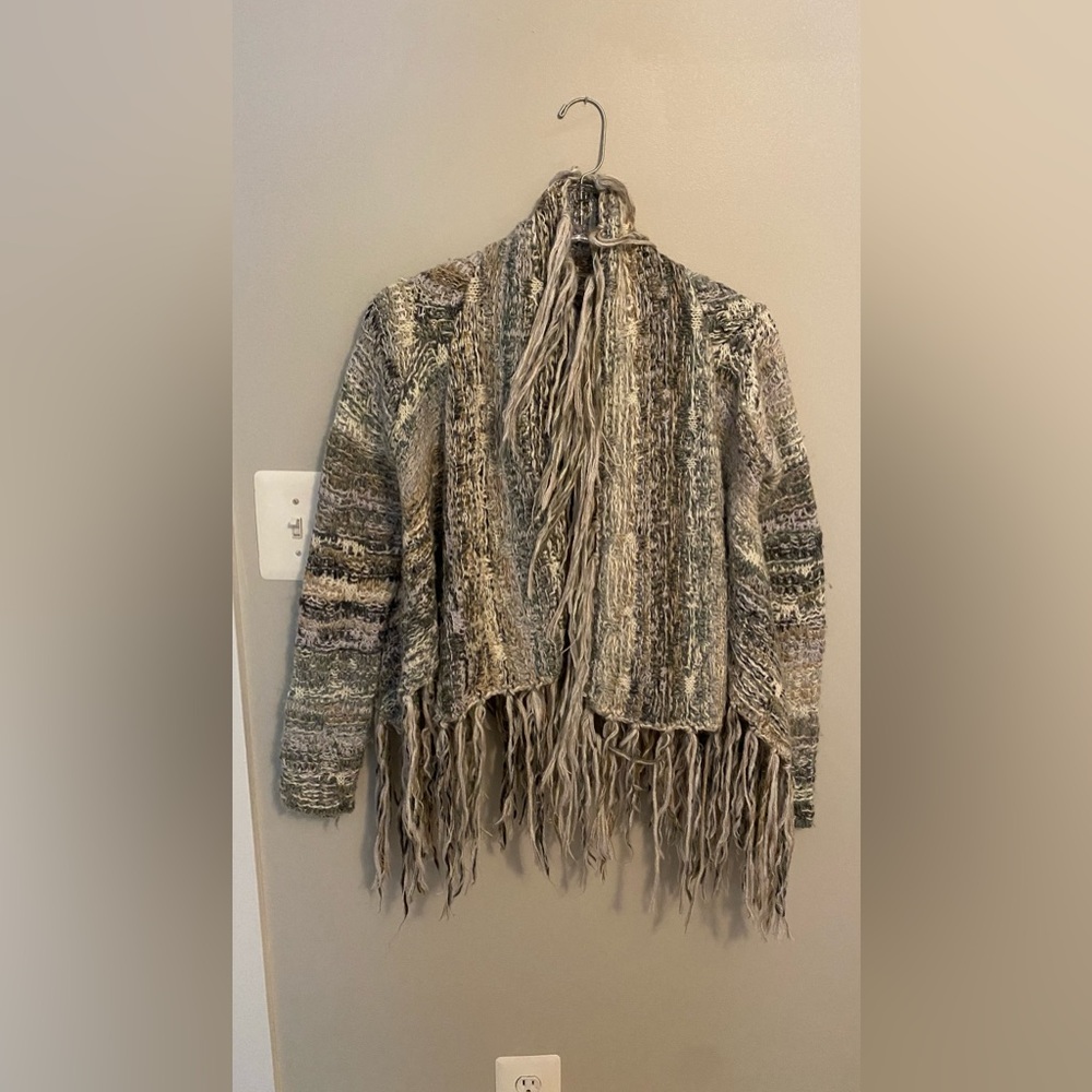 Free People Birkenstock Fringe Cardigan